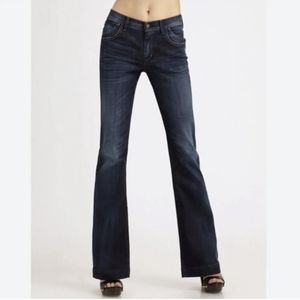 Citizens of Humanity Hutton Medium Rise Wide Leg Jeans Dark Wash Sz 27 Inseam 36